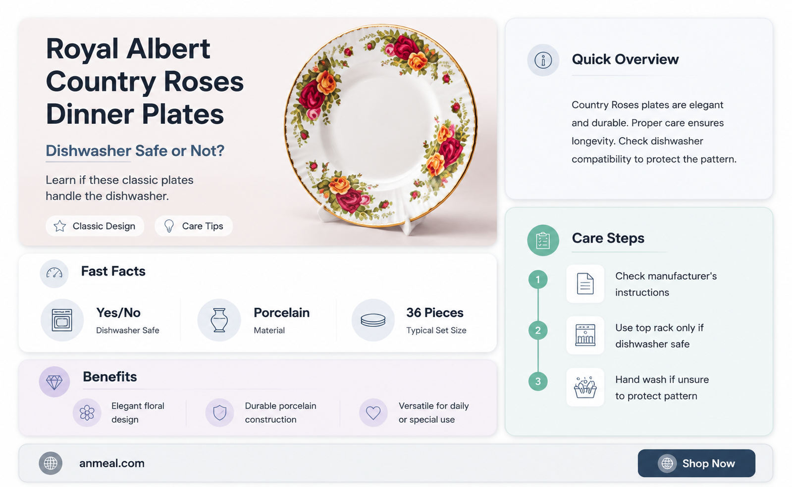 are royal albert country roses dinner plates dishwasher safe