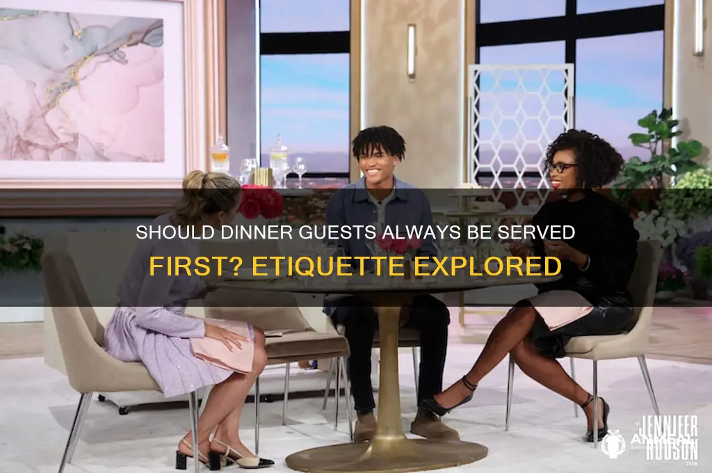 should a guess invited to dinner get food first