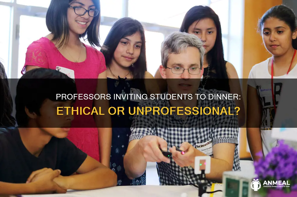 should a professor invite you to dinner