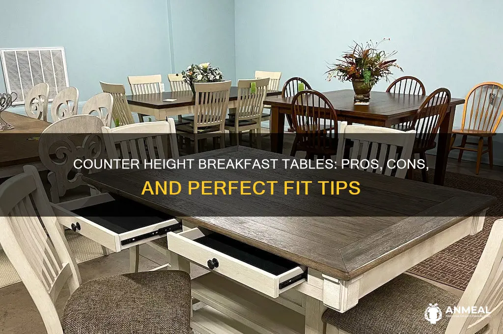 should breakfast table be counter height