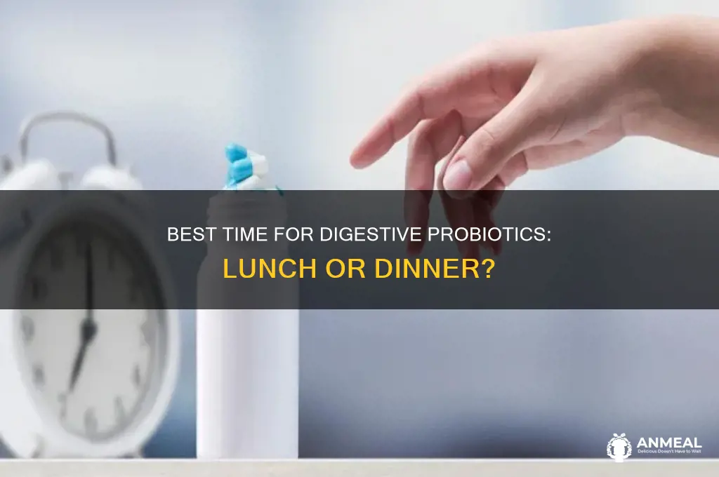 should digestive probiotics be taken with lunch or dinner