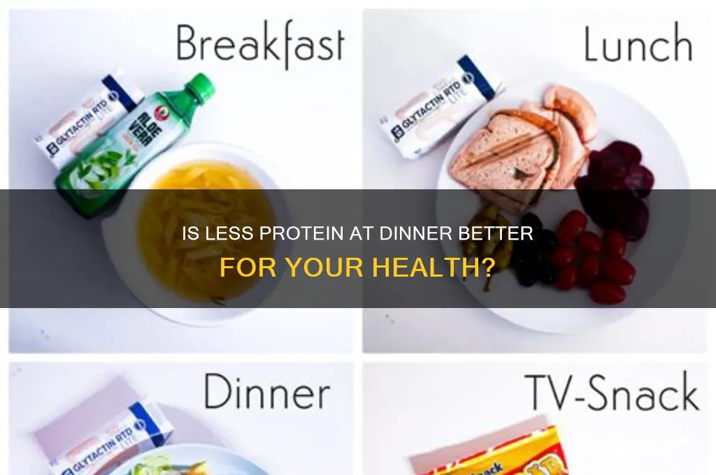 should dinner be less protein