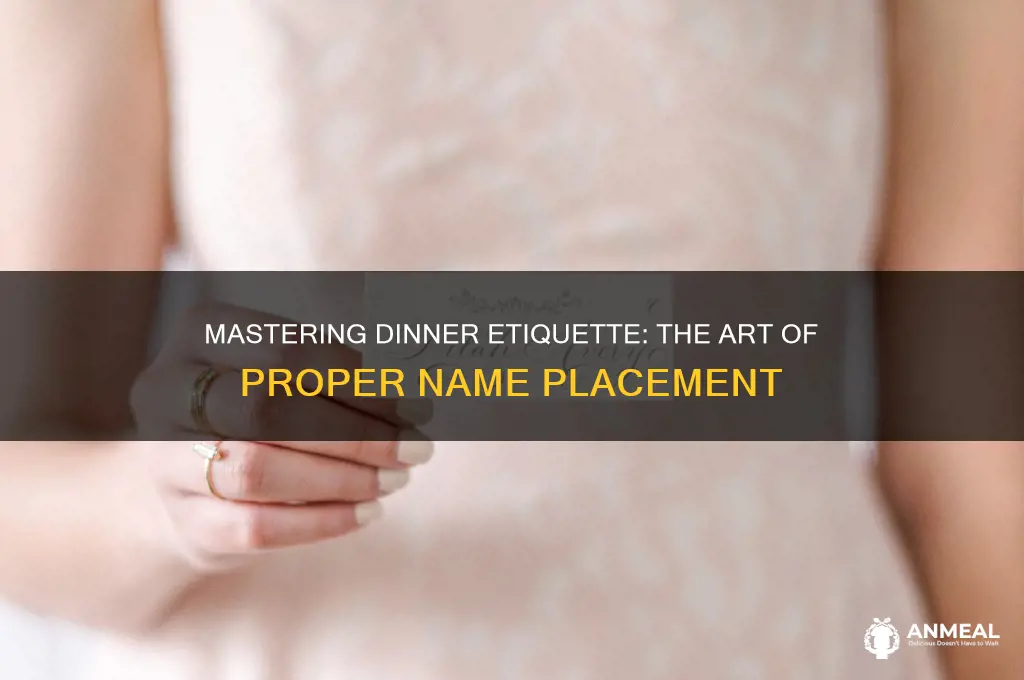 should dinner name placement etiquette