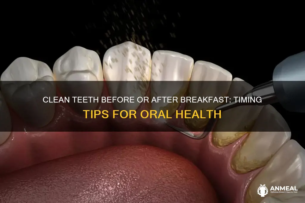 should i clean my teeth before or after breakfast