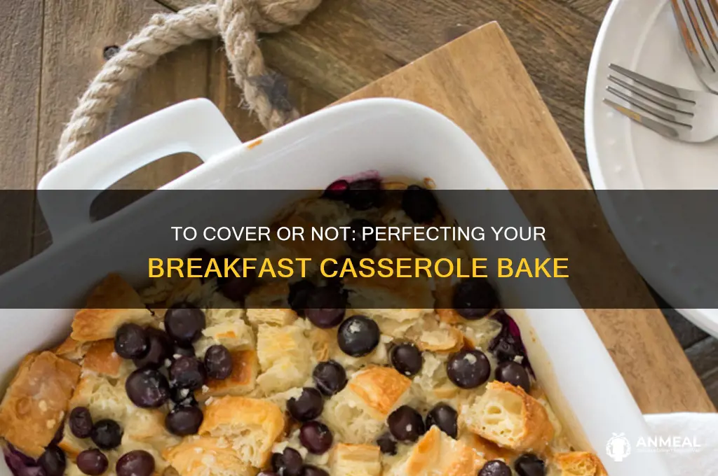 should i cover breakfast casserole when baking