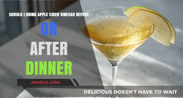 Apple Cider Vinegar: Best Timing for Optimal Benefits Before or After Dinner?