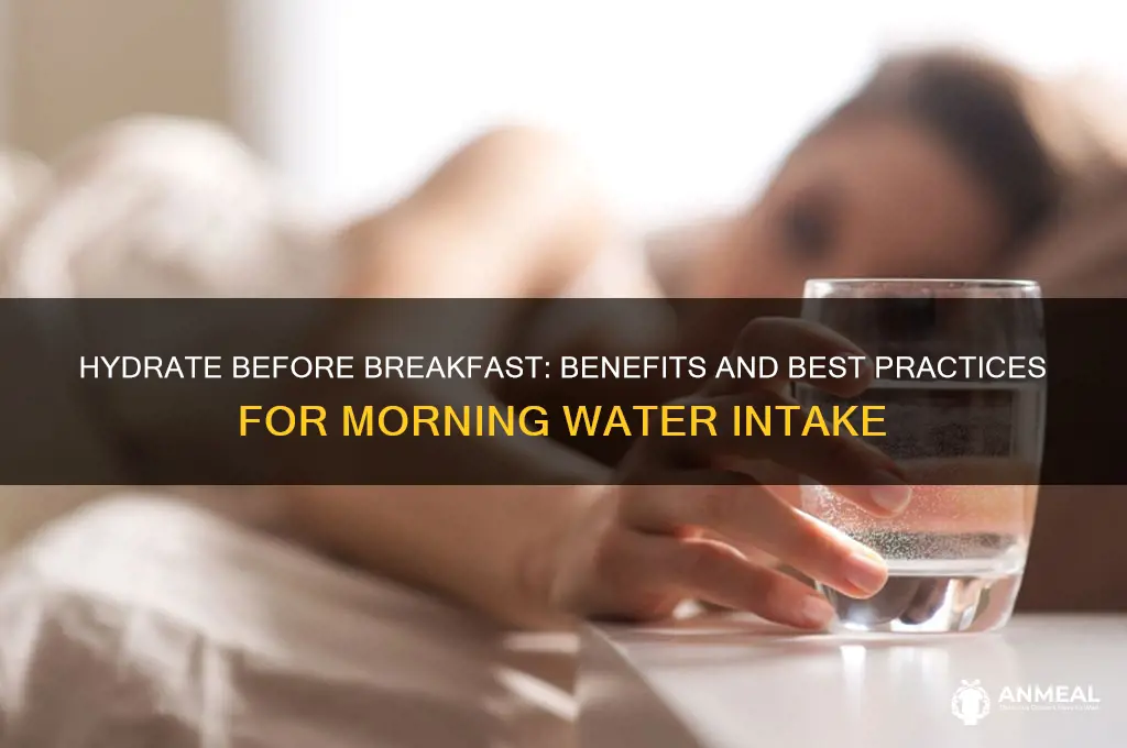 should i drink water before breakfast