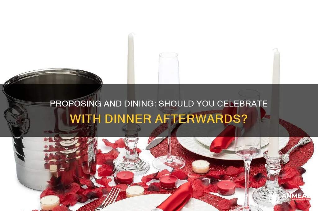 should i go to dinner after proposing
