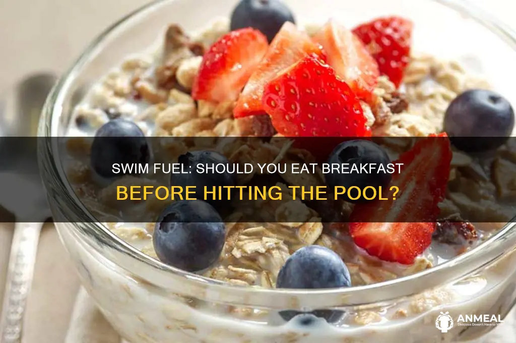 should i have breakfast before swimming