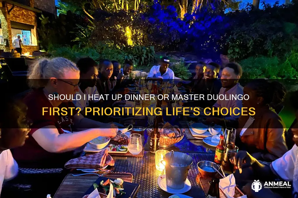should i heat up dinner for you duolingo