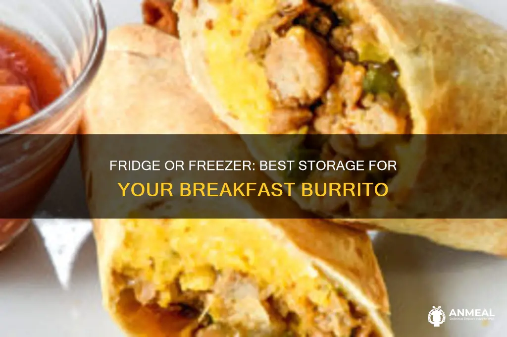 should i keep breakfast burrito in fridge or freezer