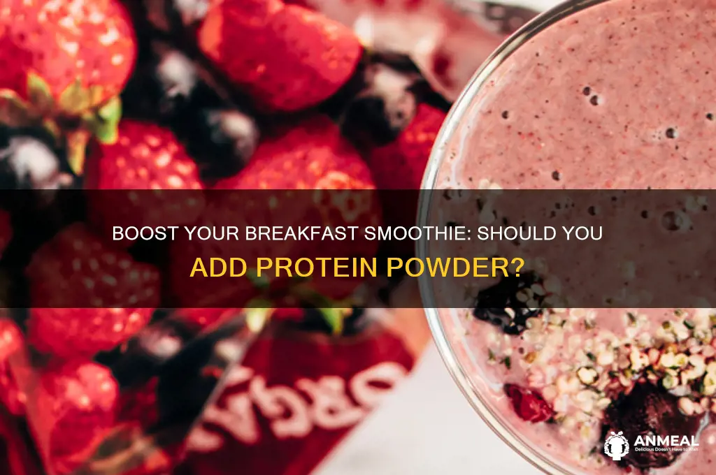 should i put protein powder in my breakfast smoothie