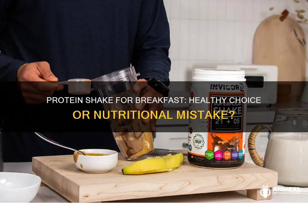 should i replace breakfast with a protein shake