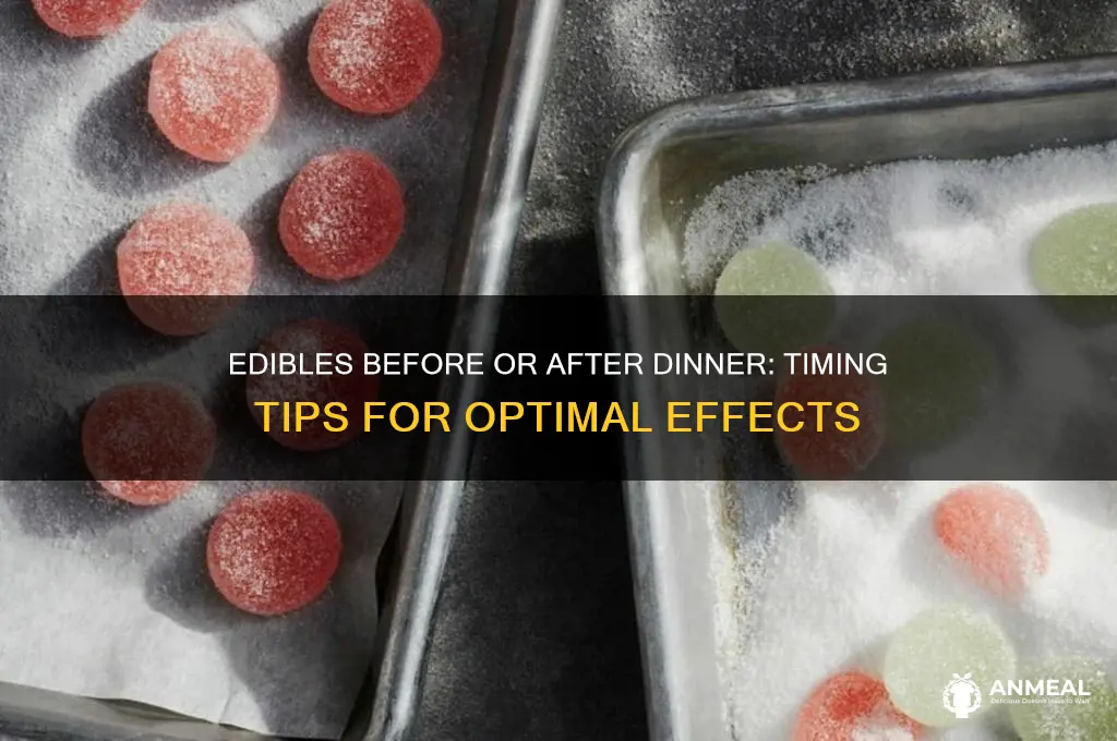 should i take edibles before or after dinner