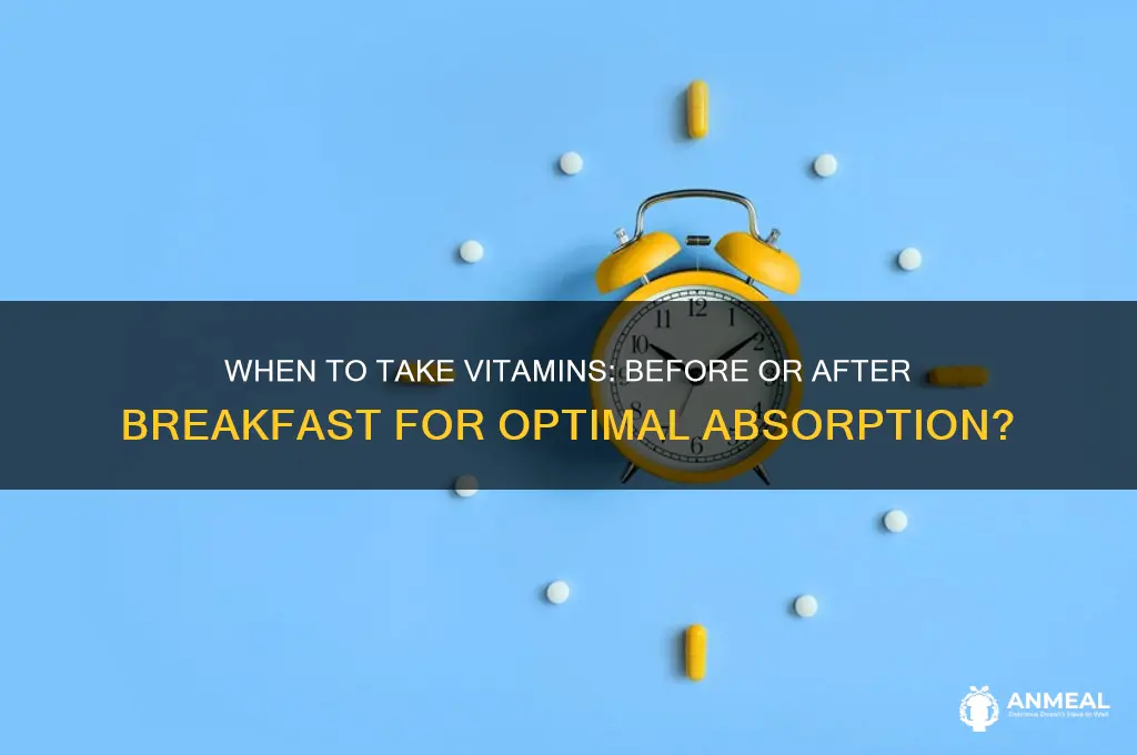 should i take my vitamins before or after breakfast
