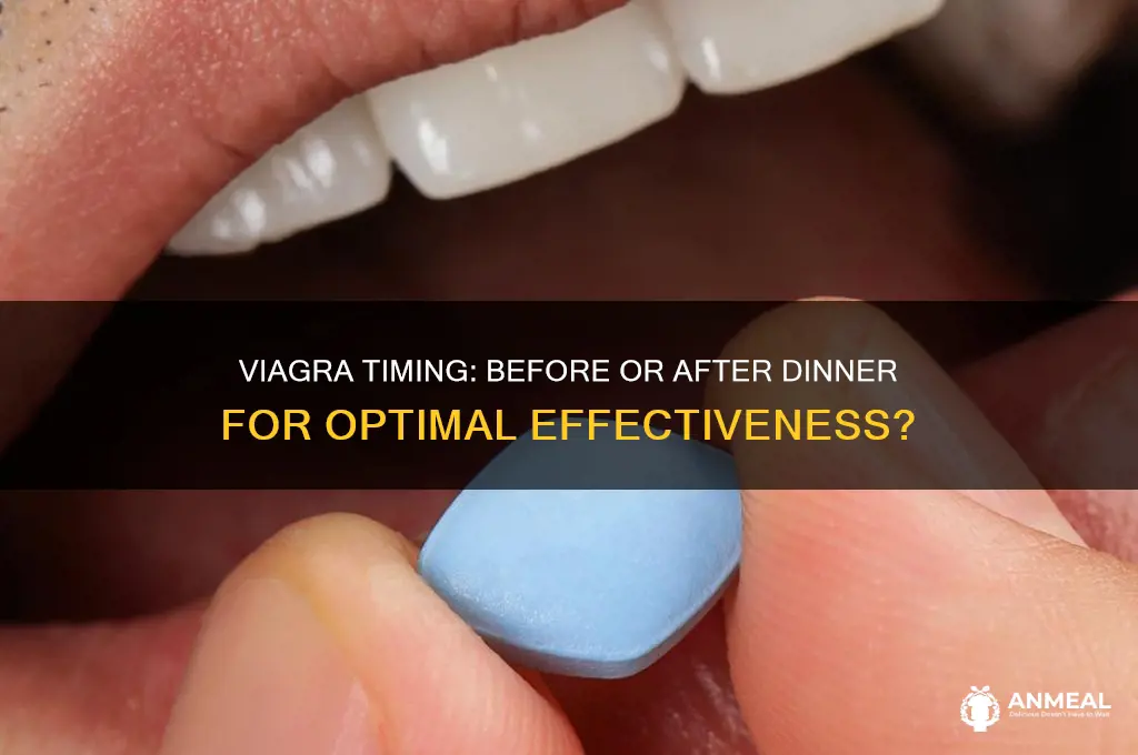 should i take viagra before or after dinner