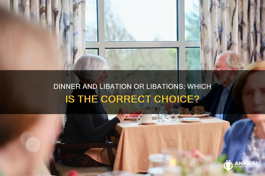 should it read dinner and libation or libations