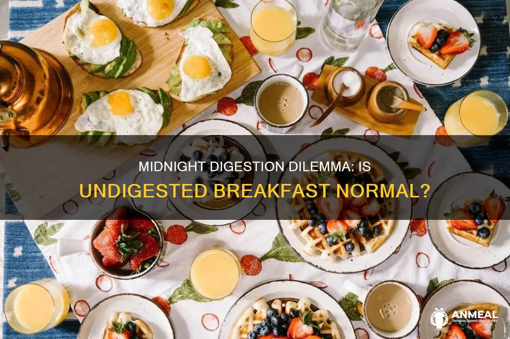 should my breakfast still be undigested at midnight