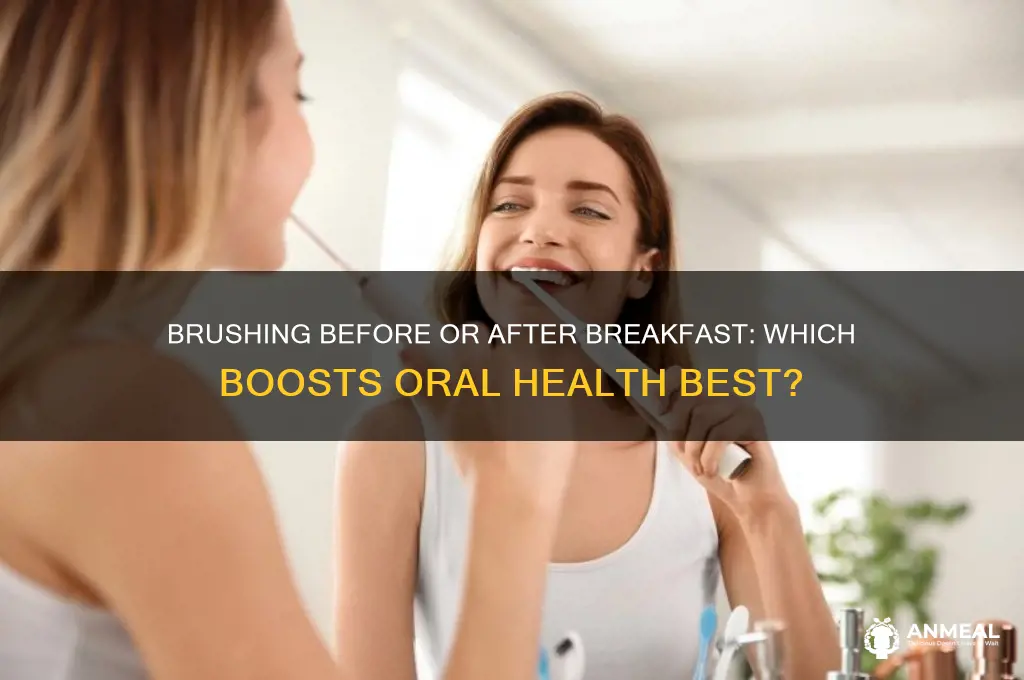should u brush before or after breakfast