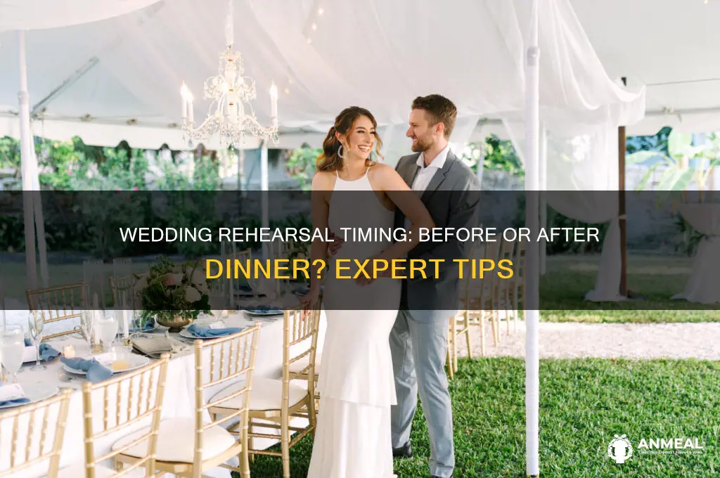 should wedding rehersal be before or after dinner