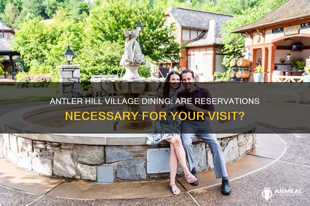 should you have dinner reservations for antler hill village