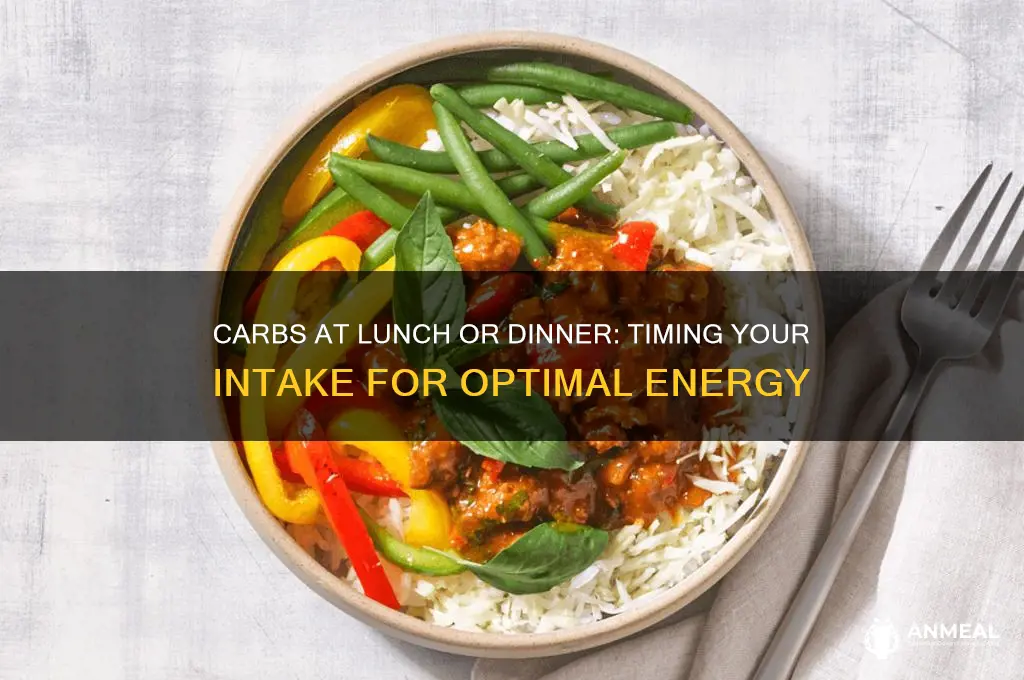should you havemore carbs at lunch or dinner