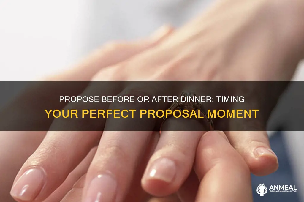 should you propose before after dinner