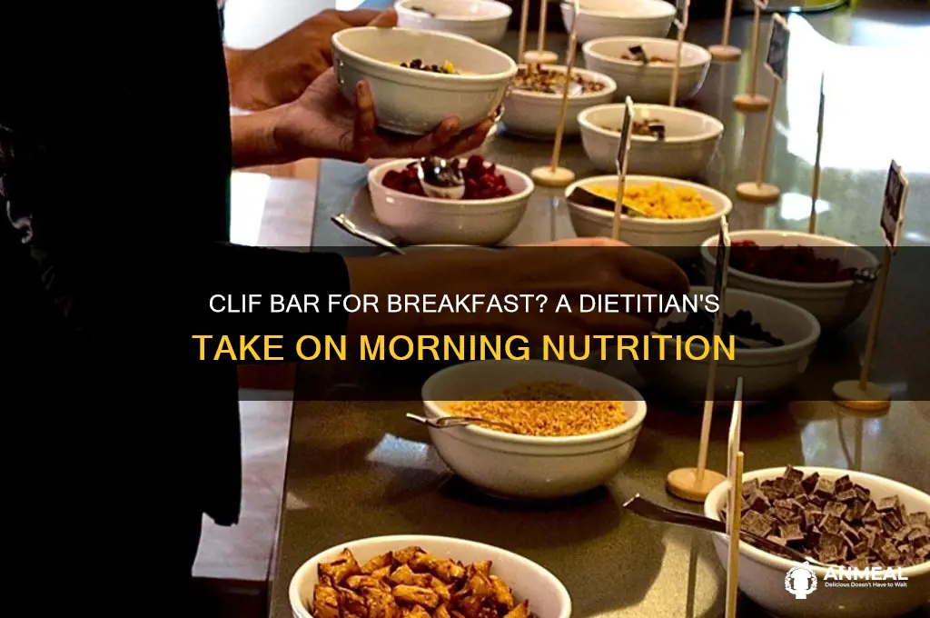 should you substitue breakfast with a clif bar dietitian