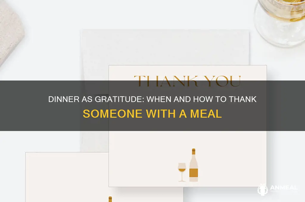 should you thank someone with dinner
