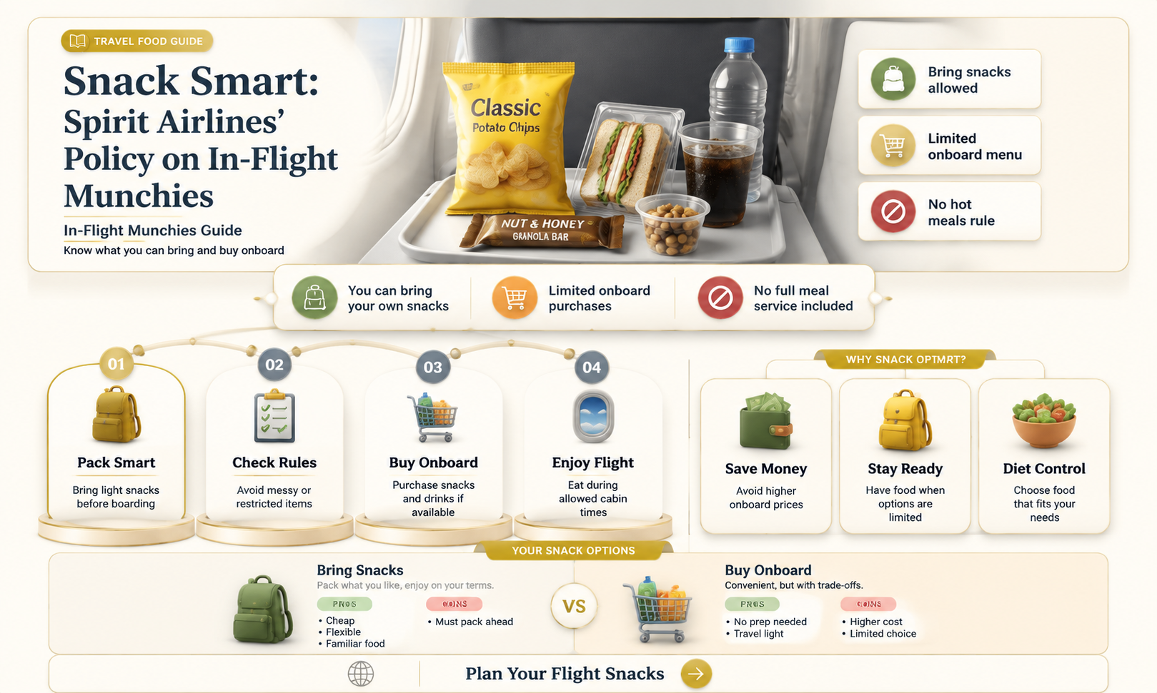 can you bring snacks on spirit airlines