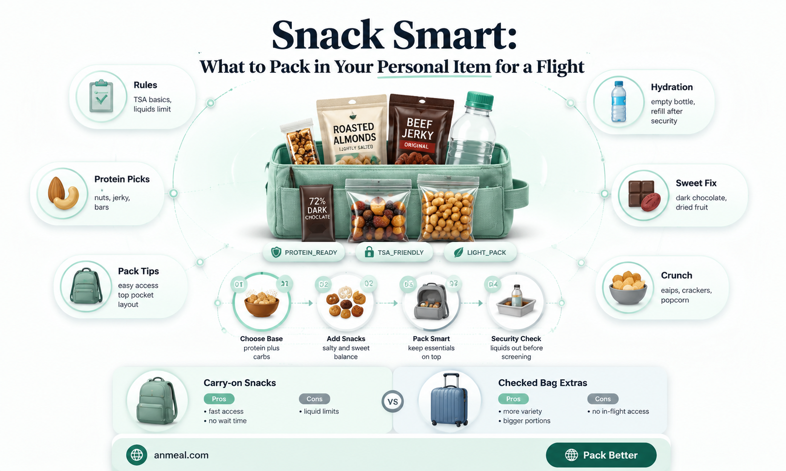 can i bring snacks in my personal item