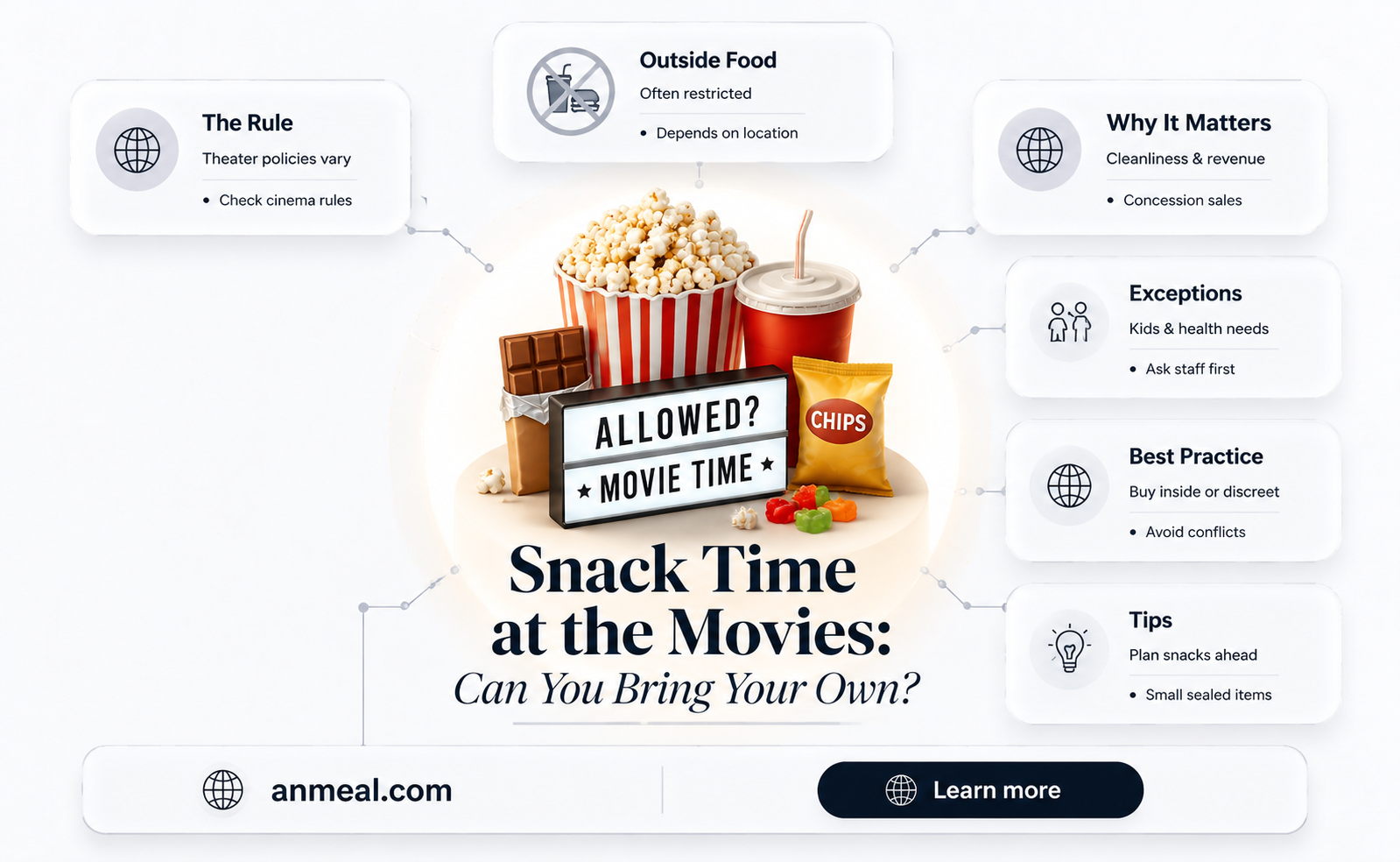 can you bring own snacks to cinema