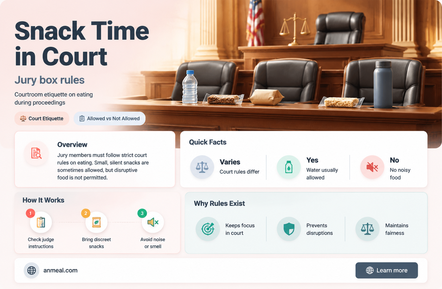 can i bring snacks to jury duty