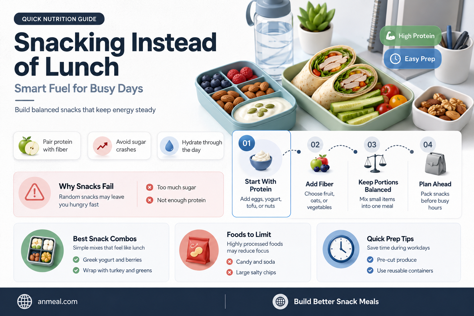 are snacks okay instead of lunch