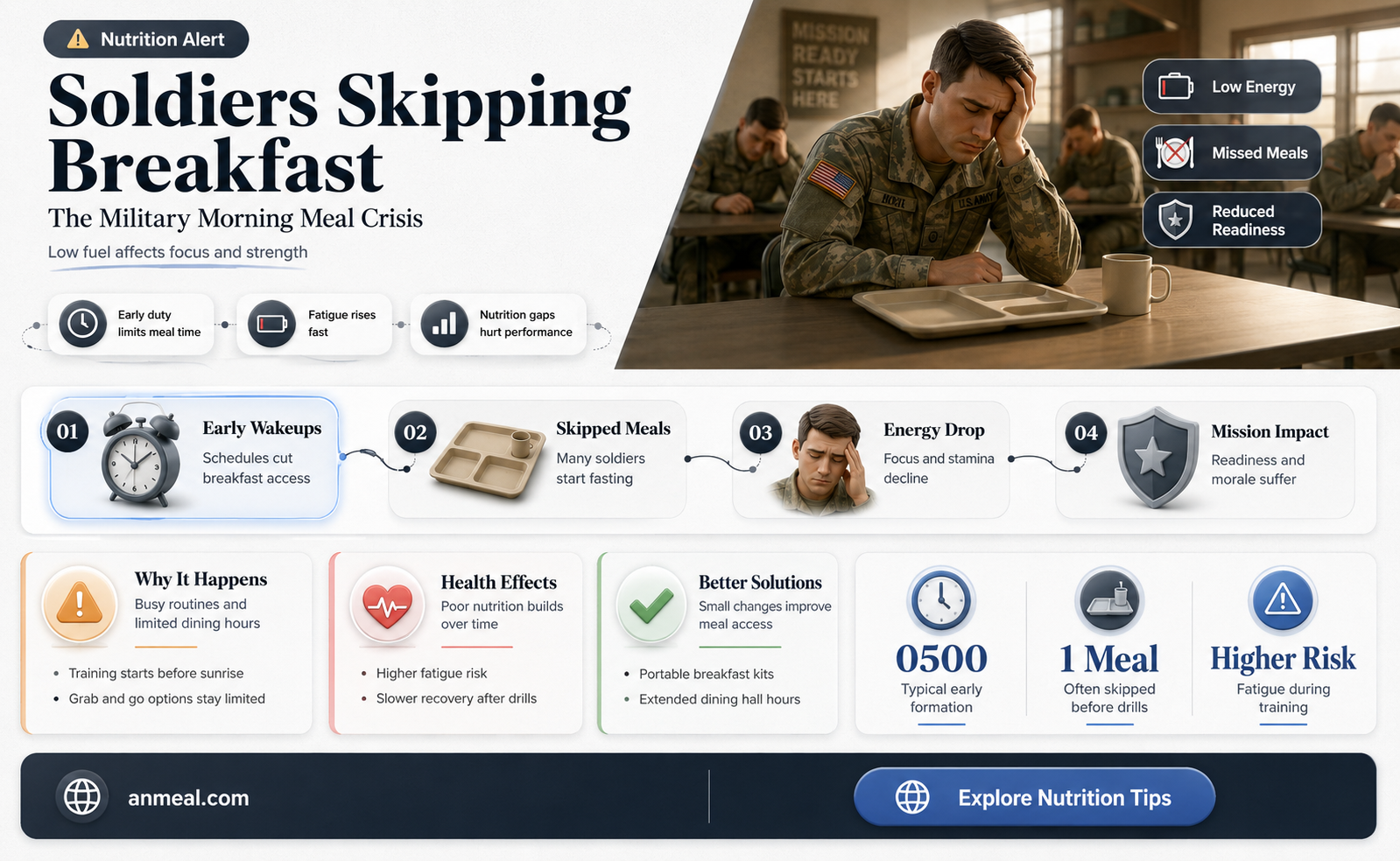 are soldiers not getting breakfast