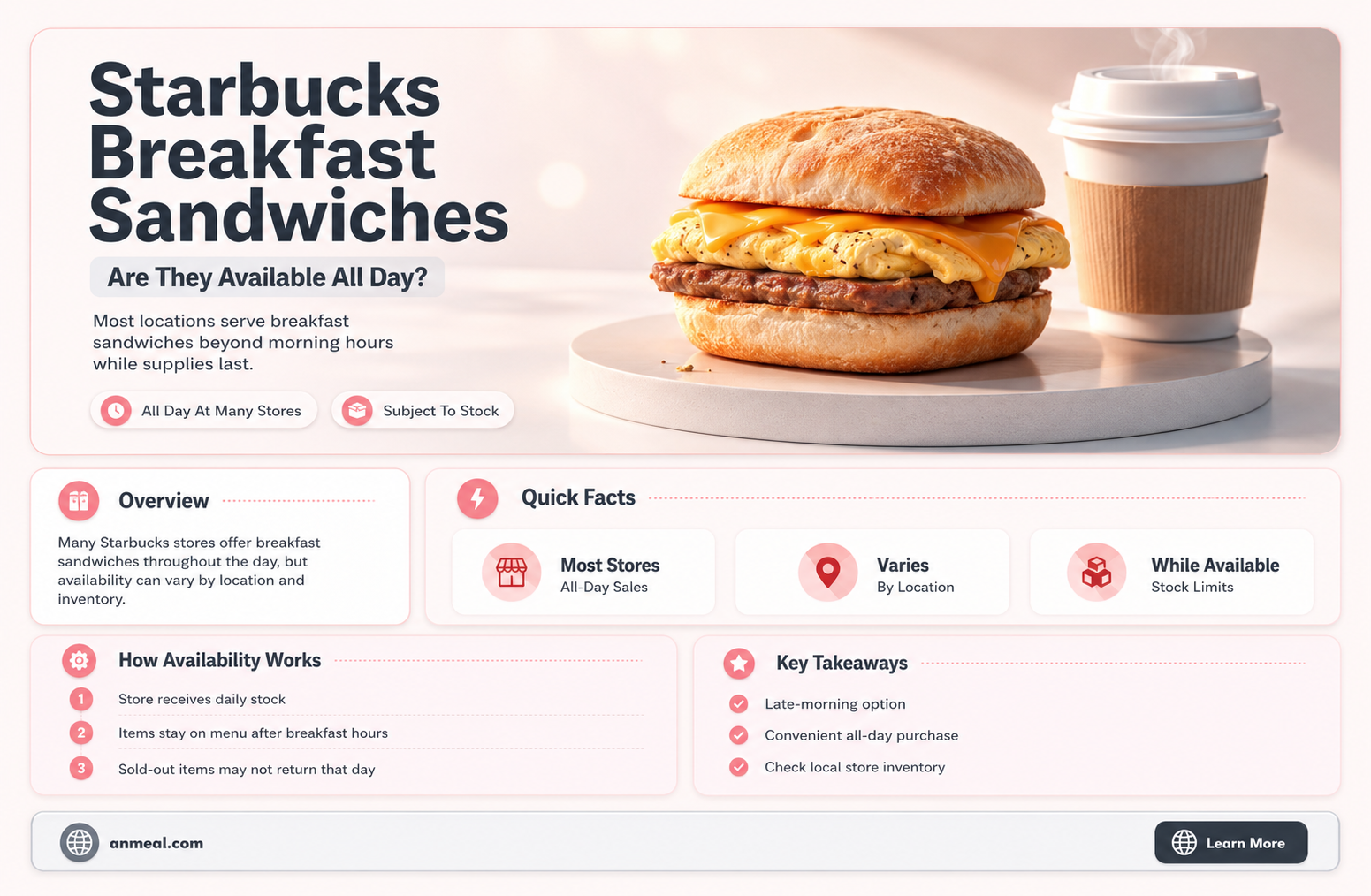 are starbucks breakfast sandwiches available all day