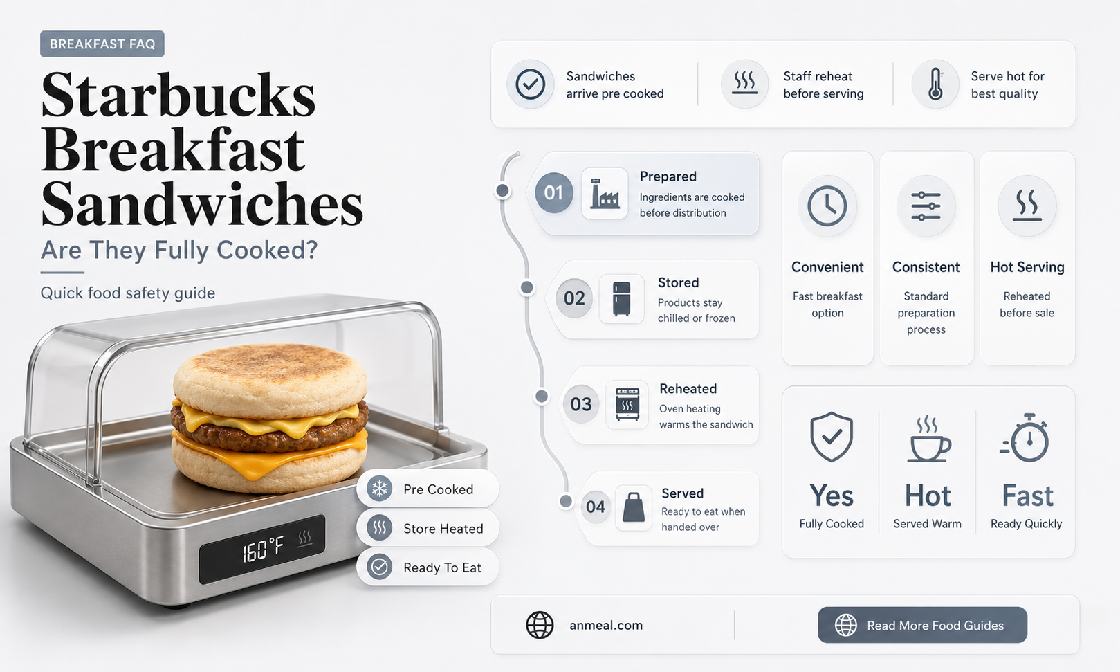 are starbuckks breakfast sandwiches fully cooked