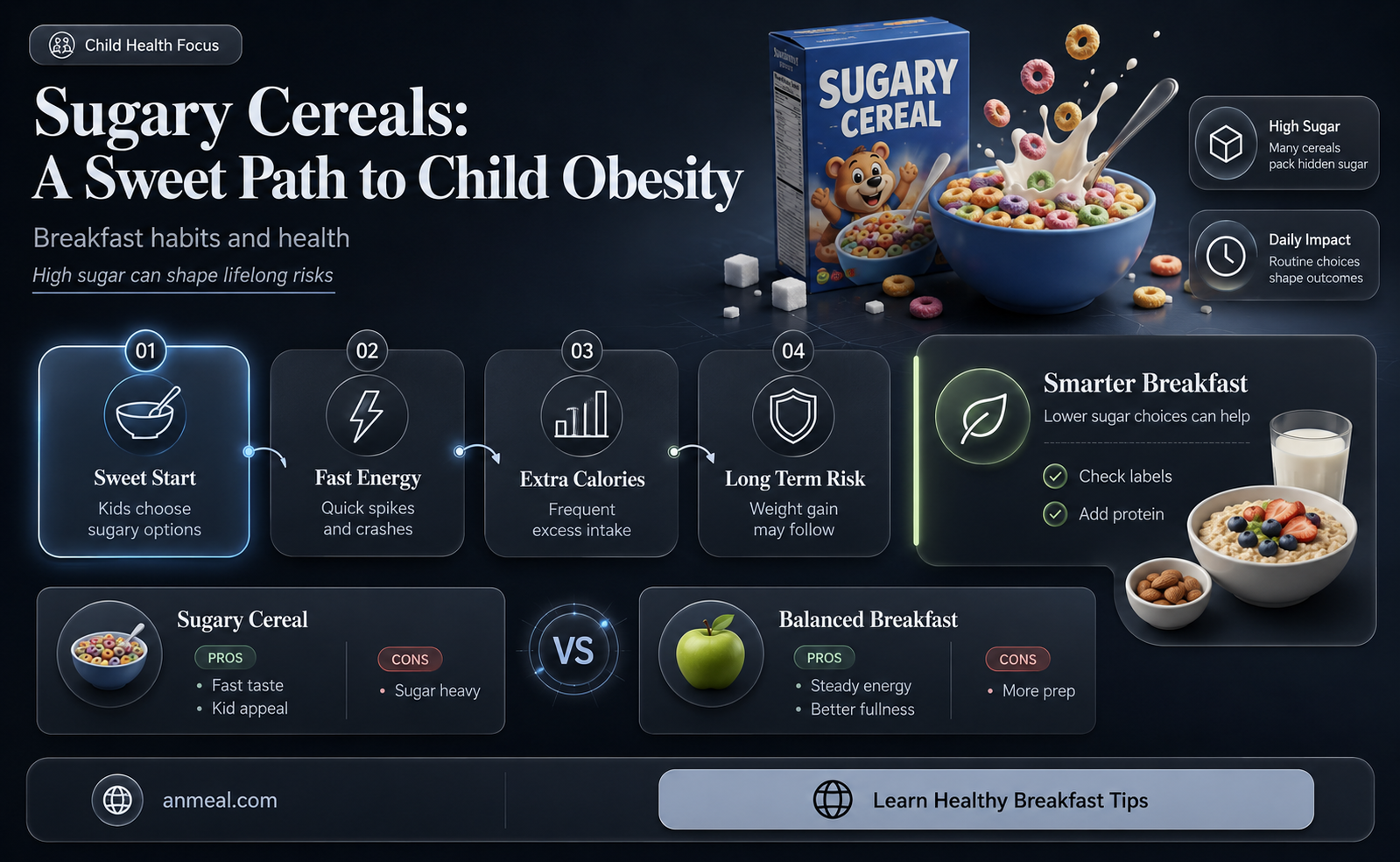 are sugary breakfast cereals contributing to obesity in children