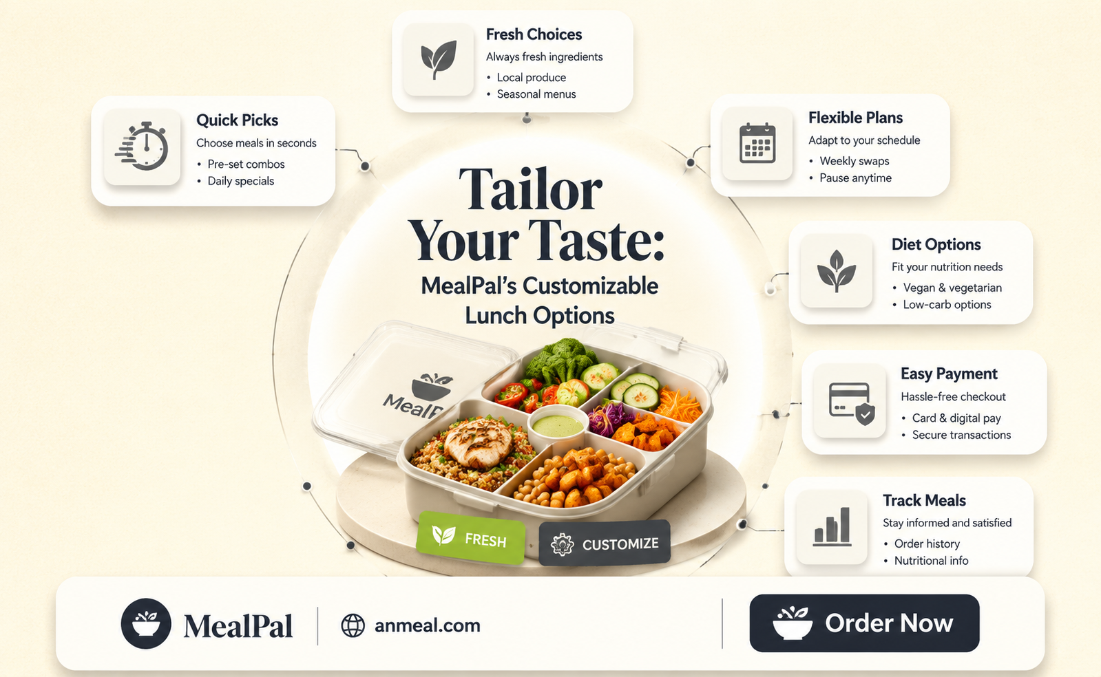 are mealpal lunches customizable