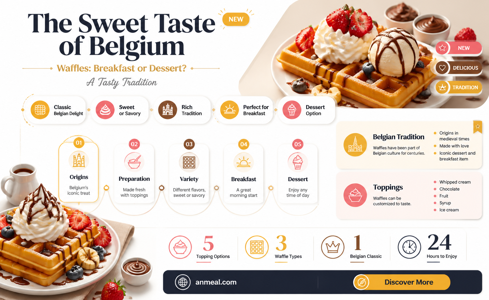are belgium waffles dessert or breakfast