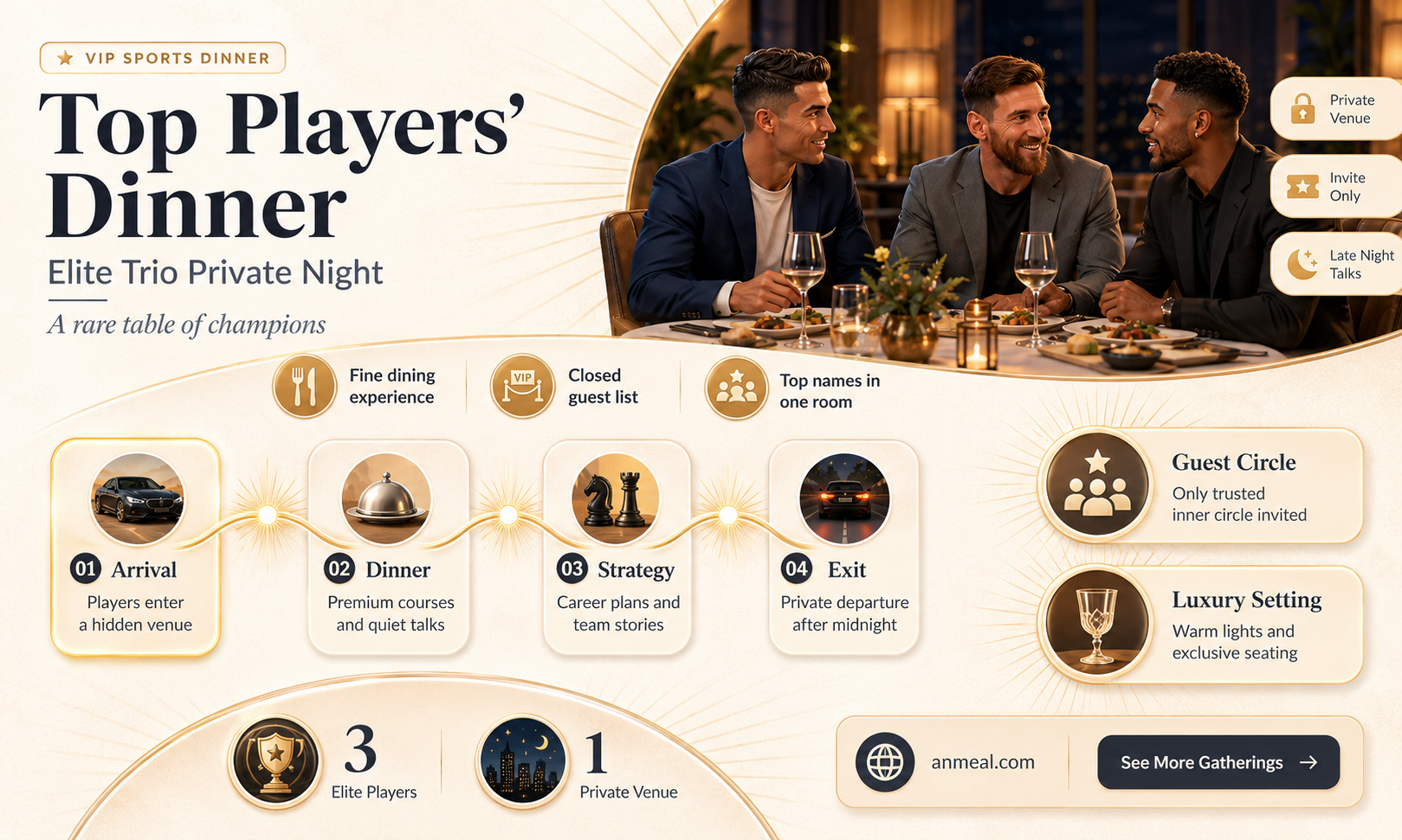 are the top 3 players dinner