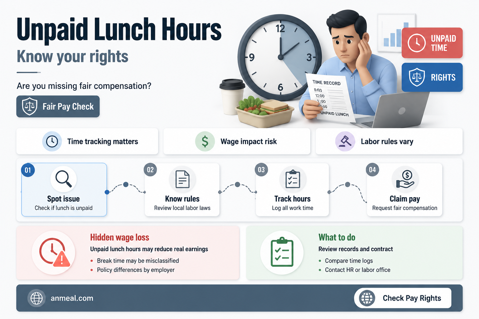 are you paid for lunch hours
