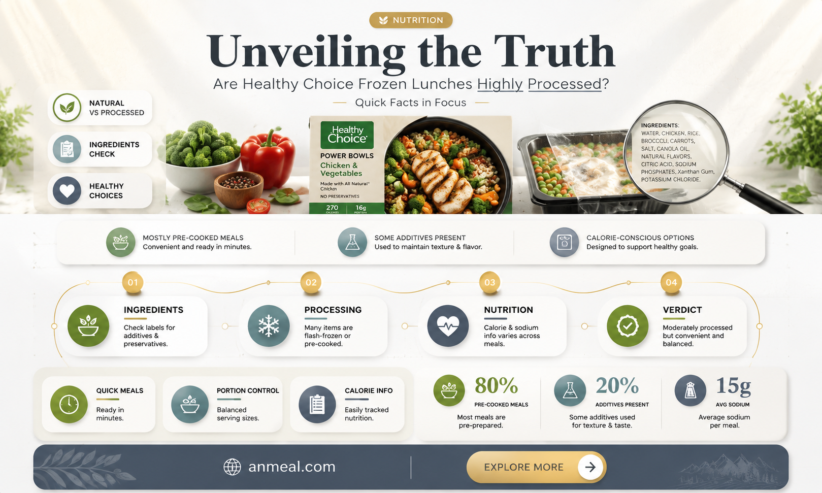 are healthy choice frozen lunches highly processed