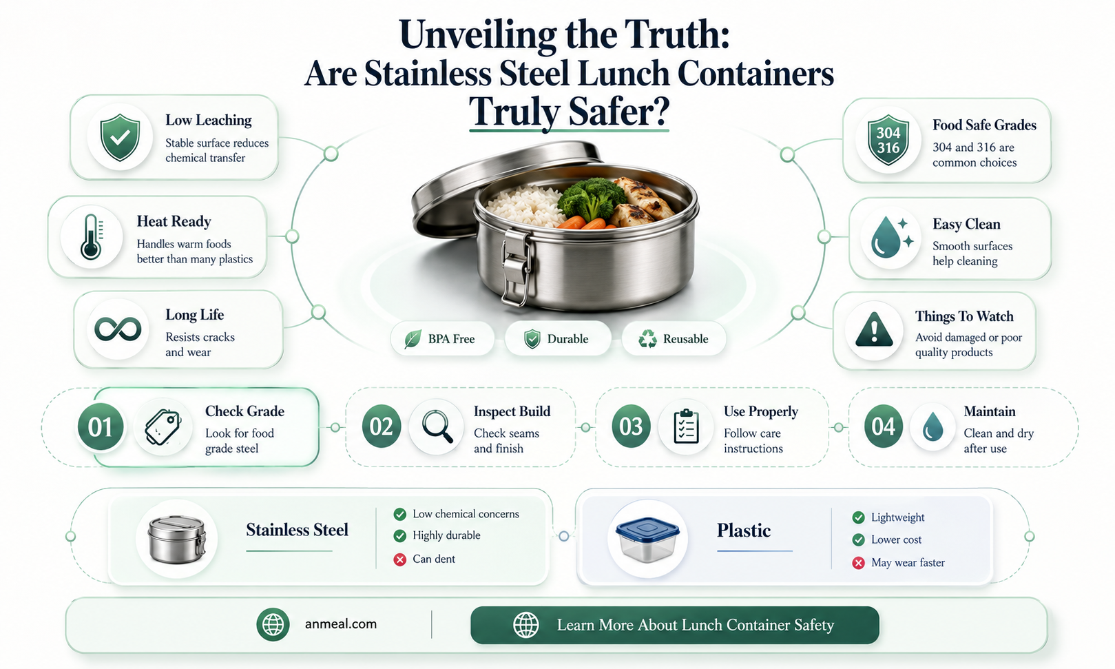 are stainless steel lunch containers really safer