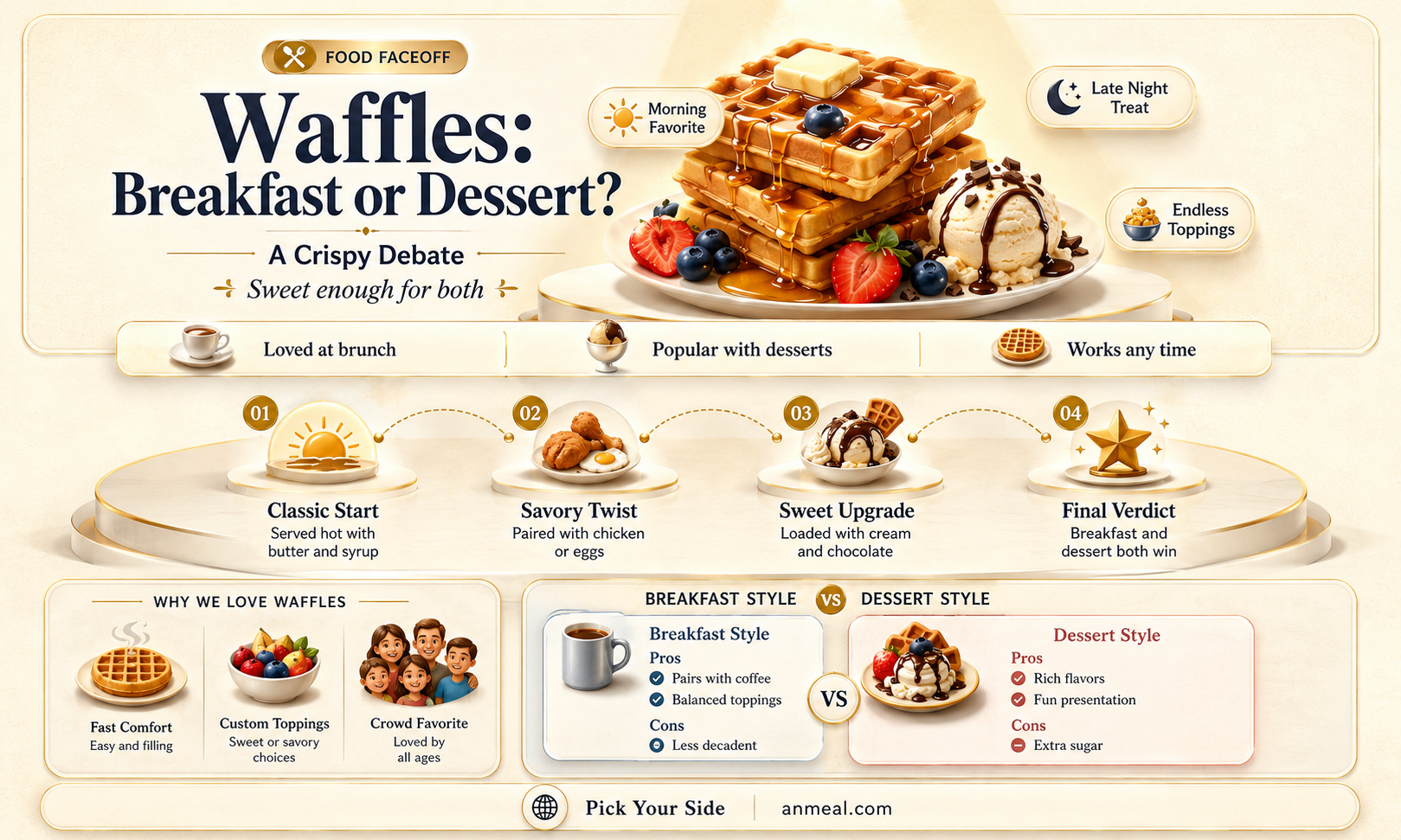are waffles for breakfast or dessert