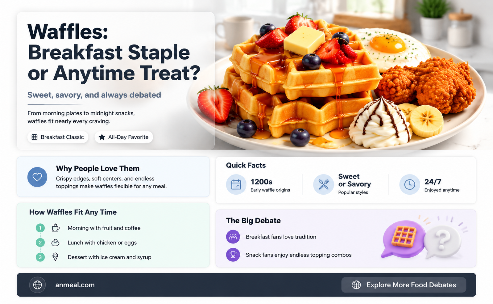are waffles a breakfast food