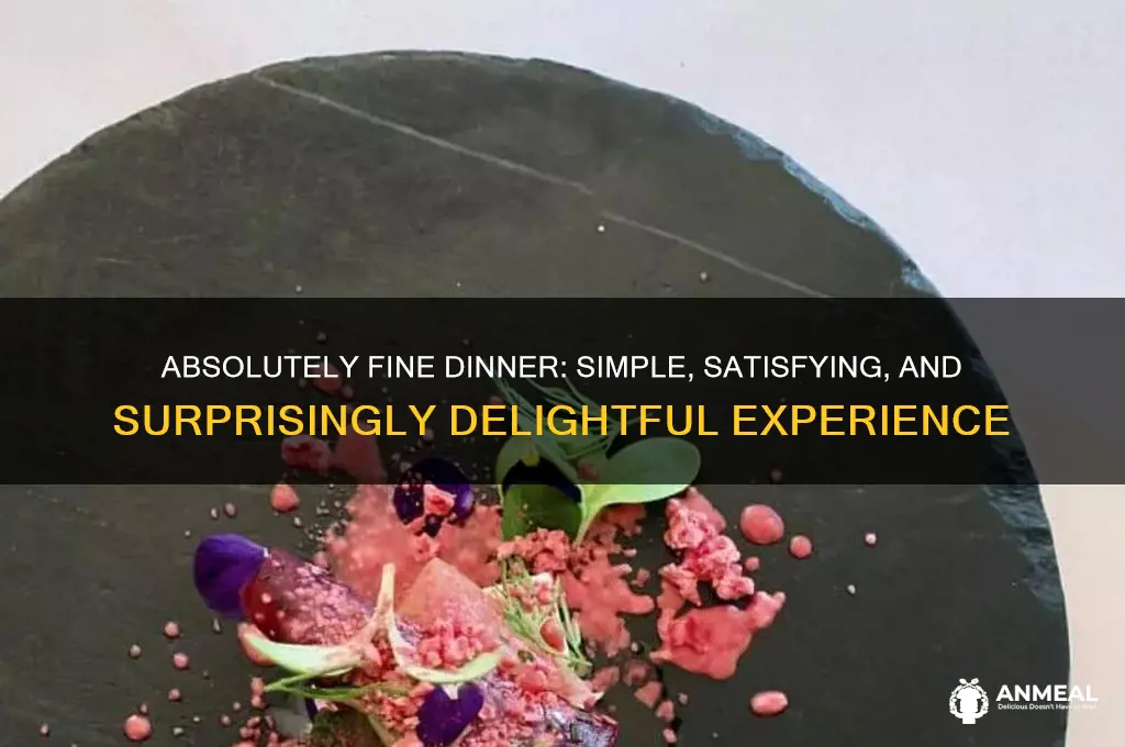 was absolutely fine dinner
