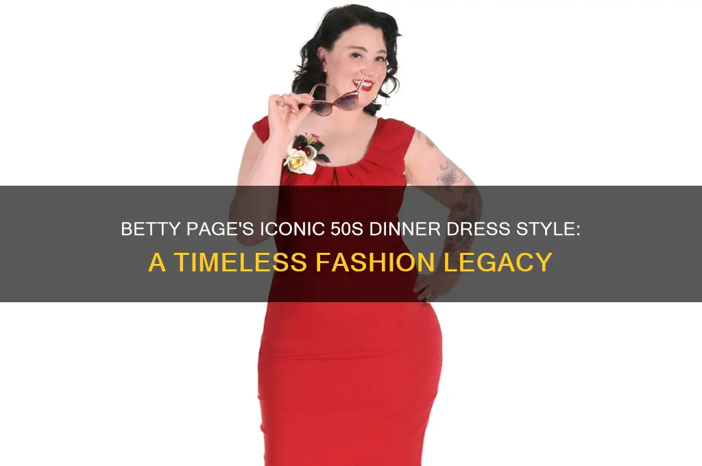 was betty page in 50s dinner dress