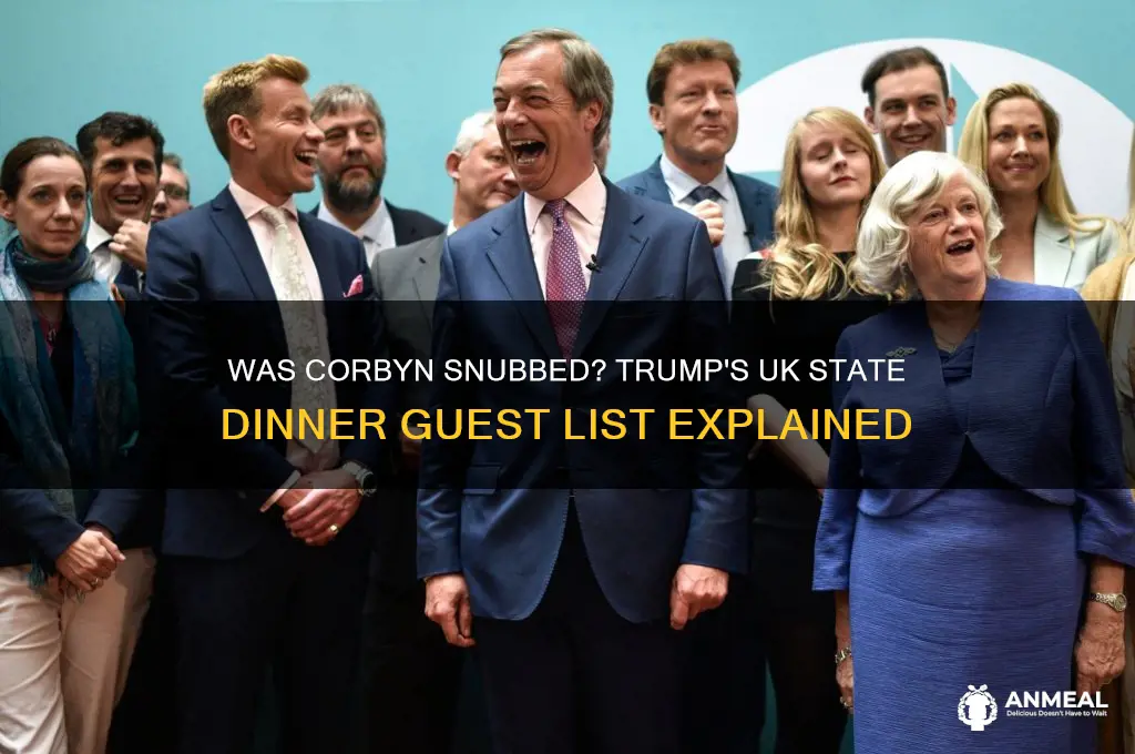 was corbyn invited to state dinner for trump in england