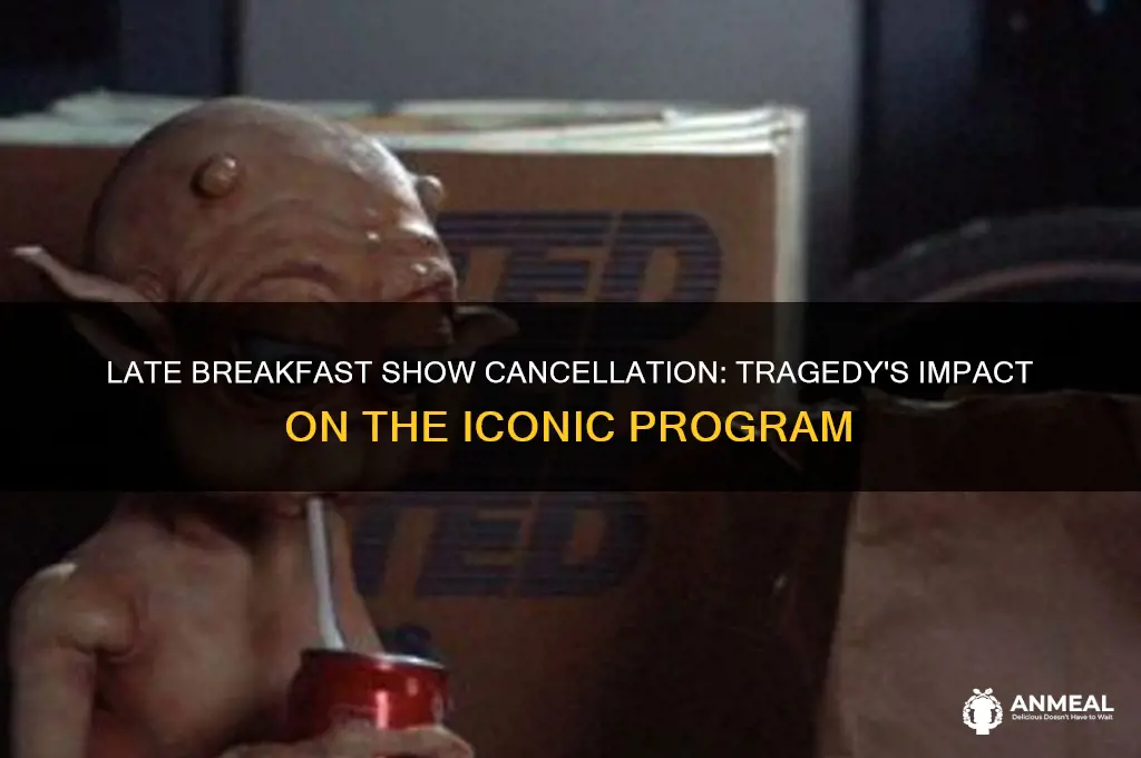 was late breakfast show cancelled after the tragedy